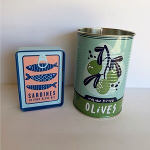 Target Bullseye's Olives Spoon Holder Can & Sardine Tin